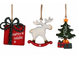 Adorno metalico Navidad chico decorado